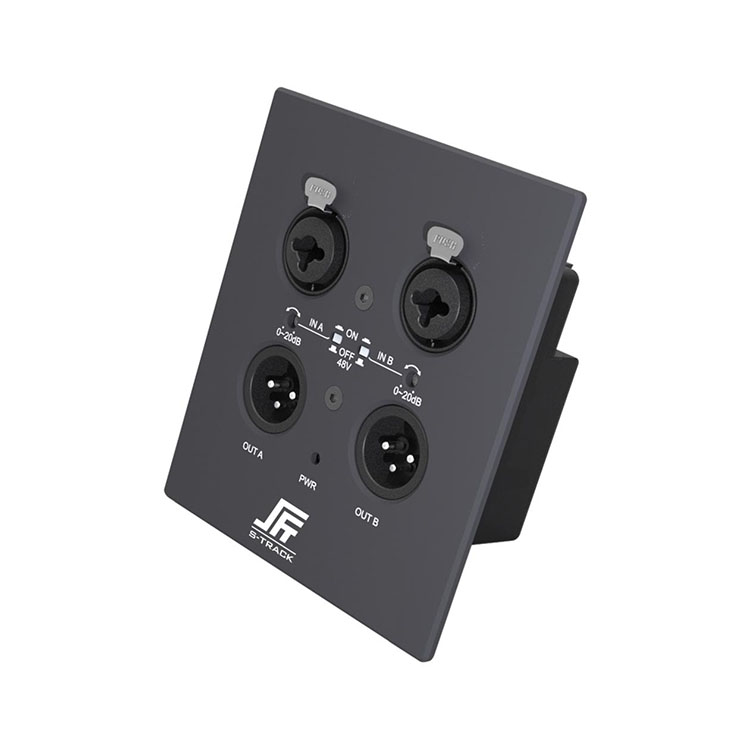 Dante 2 CH Veggplate Network Audio Interface